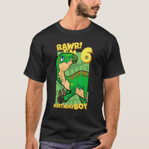 Camiseta Rawr Tengo 6 Años Sexto Aniversario Dino Iguano