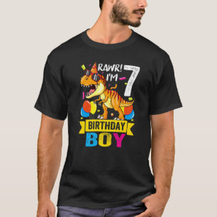 Camiseta Rawr Tengo 77 años Dinosaurios Niños Dino Rex 7 Y