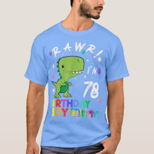 Camiseta Rawr Tengo 78 Cute Dinosaur Birthday Gift T-Shirt