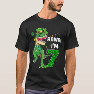 Camiseta Rawr tengo 7 años de cumpleaños 2015 T Rex Dinosau