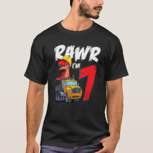 Camiseta Rawr, tengo 7 años, es mi sétimo dinosaurio en un