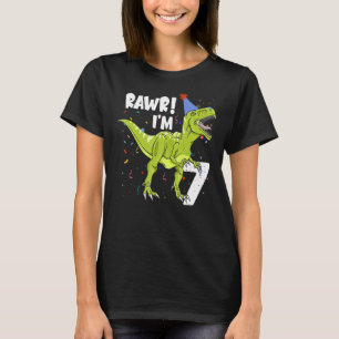 Camiseta Rawr, tengo 7 años, Fiesta de dinosaurios Rex para