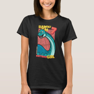 Camiseta Rawr Tengo 7 Chicas de cumpleaños 7 Dino Bronto