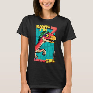 Camiseta Rawr Tengo 7 Chicas de cumpleaños 7 Dino Deino