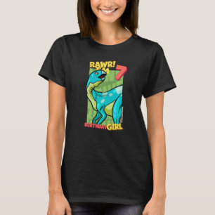 Camiseta Rawr Tengo 7 Chicas de cumpleaños 7 Dino Hypsil
