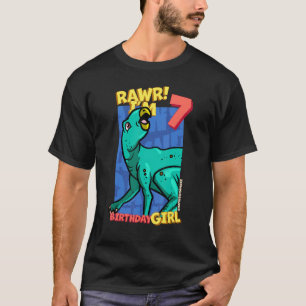 Camiseta Rawr Tengo 7 Chicas de cumpleaños 7 Dino Zephyr