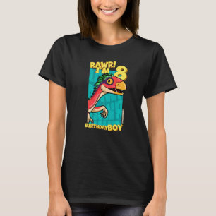 Camiseta Rawr Tengo 8 Años Niños 8 Cumpleaños Dino Deinony