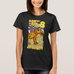 Camiseta Rawr Tengo 8 Años Niños 8 Cumpleaños Dino Edæ