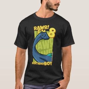 Camiseta Rawr Tengo 8 Años Niños 8 Cumpleaños Dino Quaesi