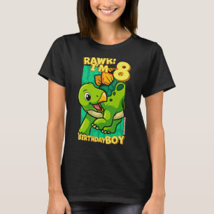 Camiseta Rawr Tengo 8 Años Niños 8 Cumpleaños Dino Stegos