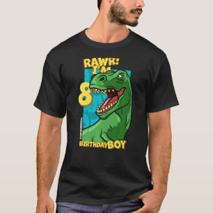 Camiseta Rawr Tengo 8 Años Niños 8 Cumpleaños Dino Tyranno