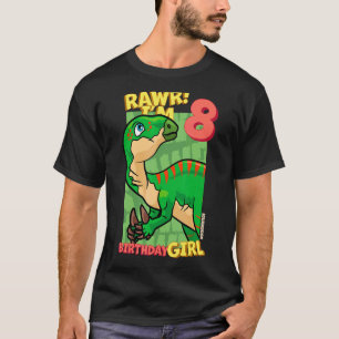Camiseta Rawr Tengo 8 Chicas de cumpleaños 8 Dino Iguan