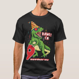 Camiseta Rawr, tengo 9 años, Dinosaur Saurus