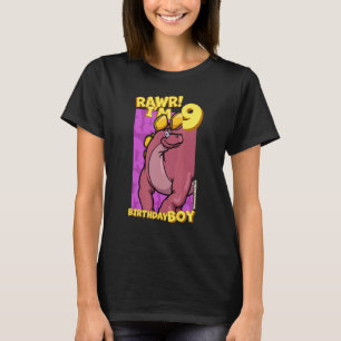 Camiseta Rawr Tengo 9 Años Novenos Dino Wuerho