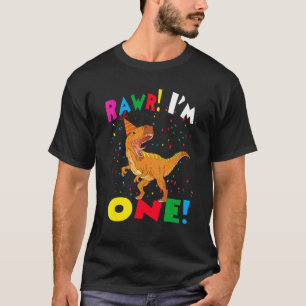 Camiseta Rawr Tengo un año Rex Dinosaur 1er cumpleaños