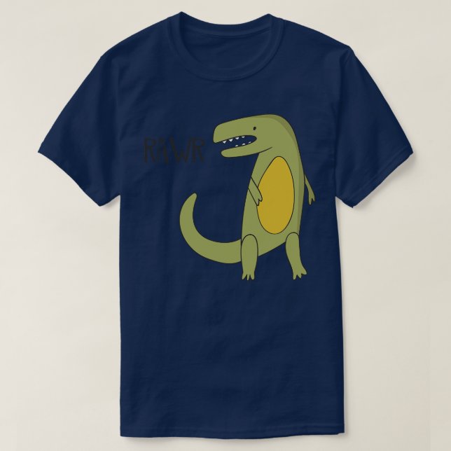 Camiseta RAWR TREX TYRANNOSAURUS REX CUTE DINOSAUR TShirt (Diseño del anverso)