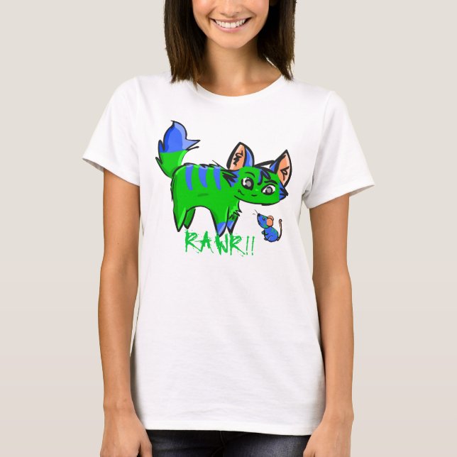 Camiseta ¡Rawr y ratón - RAWR!! (Anverso)