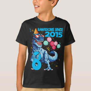 Camiseta Rawrsome from 2015 8th Birthday Dinosaur T Rex Gi