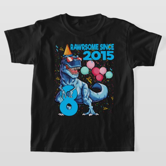 Camiseta Rawrsome from 2015 8th Birthday Dinosaur T Rex Gi (Distribución)