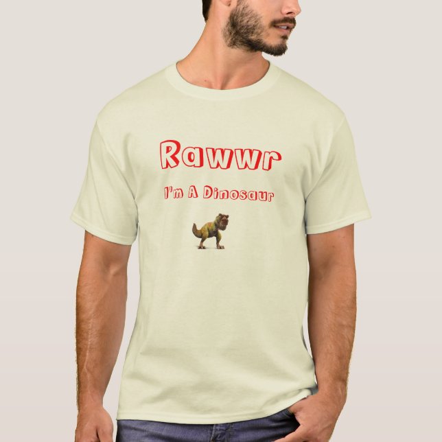 Camiseta Rawwr, soy un dinosaurio (Anverso)