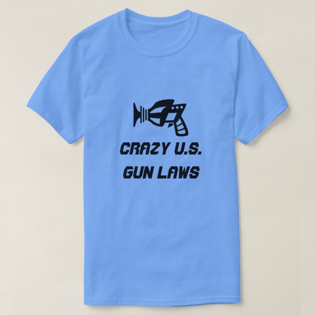 Camiseta Ray gun y la loca ley de armas estadounidenses (Diseño del anverso)