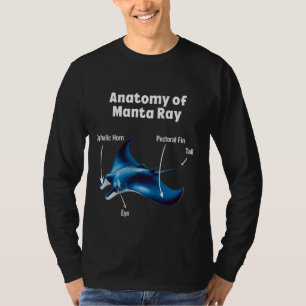 Camiseta Raya Marina Océano Anatomía Animal De Manta Raya