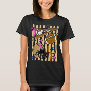 Camiseta Rayado divertido otoño temporada de fútbol día del