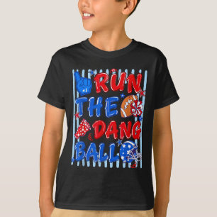 Camiseta Rayado divertido temporada de fútbol día de partid