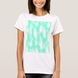 Camiseta Rayas abstractas de acuarela blanca verde pastel