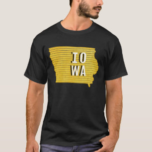 Camiseta Rayas Amarillas de Iowa Tamaño Grande