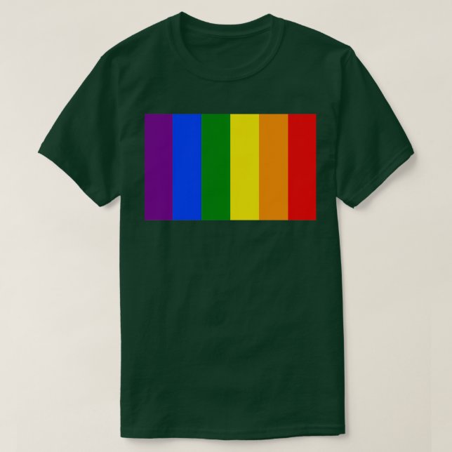 Camiseta Rayas arco iris verticales (Diseño del anverso)