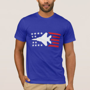 Camiseta Rayas blancas rojas de las estrellas azules del