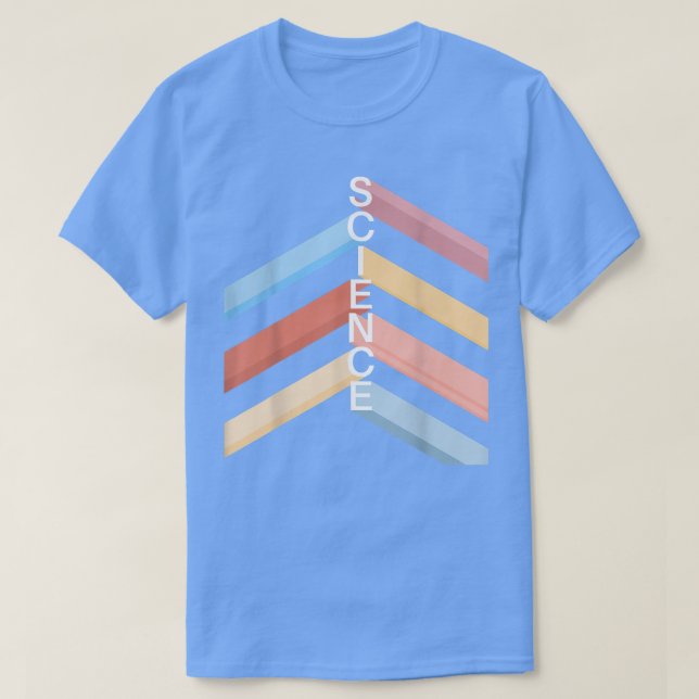 Camiseta Rayas coloreadas de la ciencia (Diseño del anverso)
