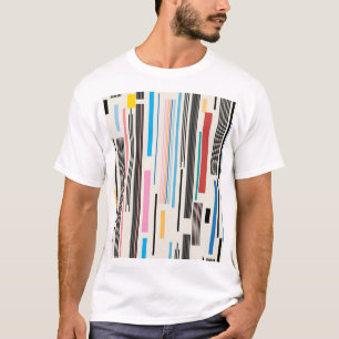 Camiseta Rayas coloridas: mezcla de patrones gráficos