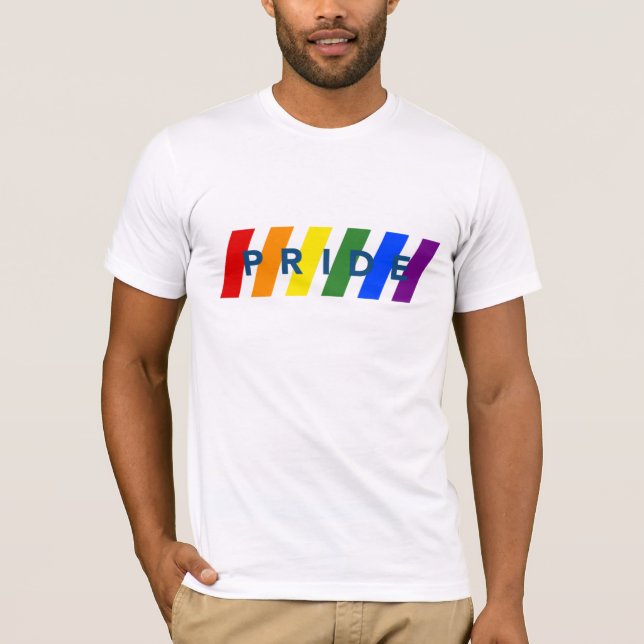 Camiseta Rayas de arcoíris de ORGULLO (Anverso)