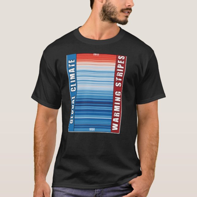 Camiseta Rayas de calentamiento climático global (Anverso)