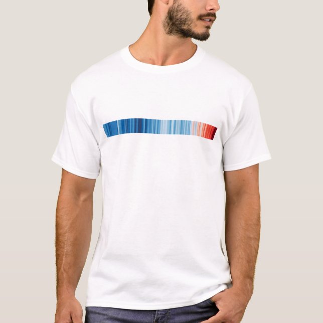 Camiseta Rayas de calentamiento, gráfico del cambio climáti (Anverso)