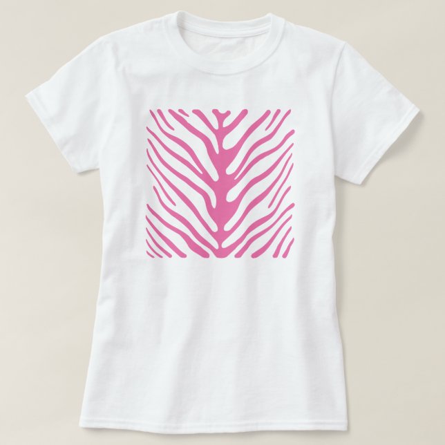 Camiseta Rayas de cebra rosa (Diseño del anverso)