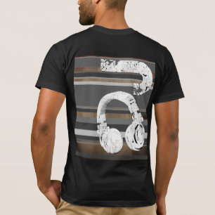 Camiseta rayas de DJ en blanco y negro
