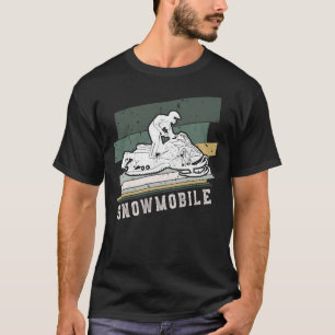 Camiseta Rayas de época retro para moto de nieve