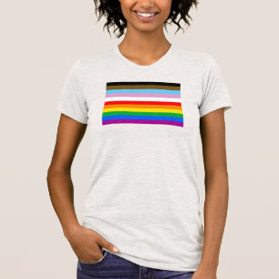 Camiseta Rayas de la Bandera de Progreso LGBTQ+