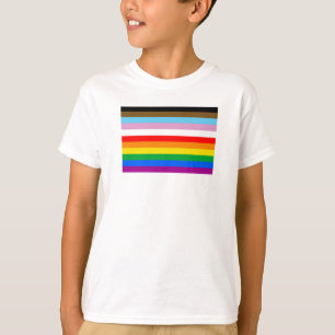 Camiseta Rayas de la Bandera de Progreso LGBTQ+