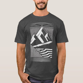 Camiseta Rayas de Montaña al Aire Libre