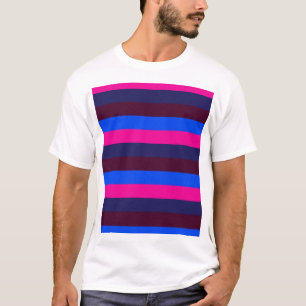 Camiseta Rayas de neón de medianoche
