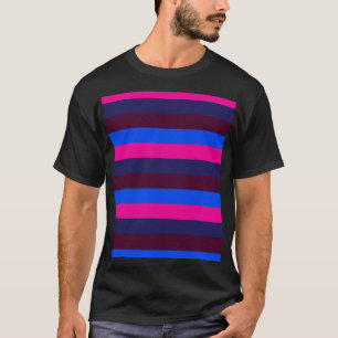 Camiseta Rayas de neón de medianoche
