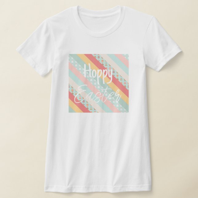 Camiseta Rayas de Pascua en conejos y huevos (Distribución)