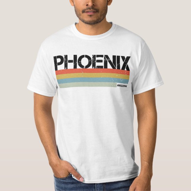 Camiseta Rayas de Phoenix City Vintage Retro 80 (Anverso)