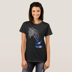 Camiseta Rayas de plumas de cebra animal,