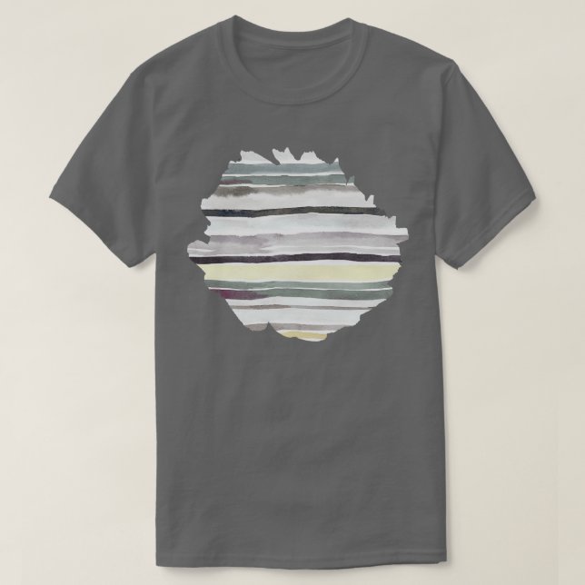 Camiseta Rayas de verano gris último (Diseño del anverso)