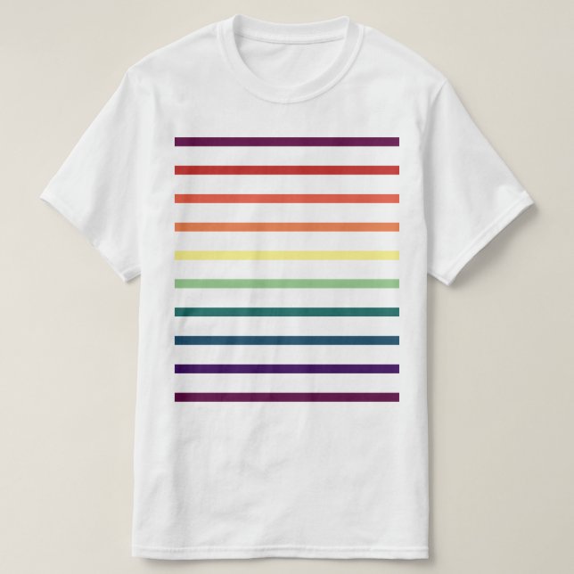 Camiseta rayas del arco iris (Diseño del anverso)